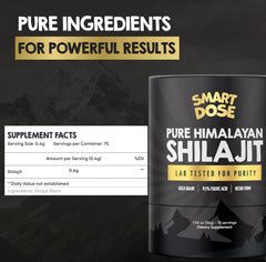 Concept image of energy and focus with Smart Dose Shilajit resin