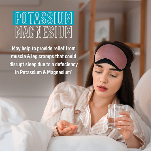 Close-up of vegan potassium and magnesium capsules