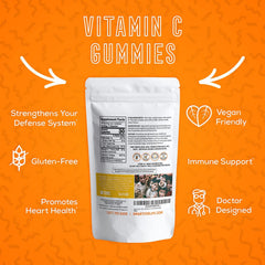 Natural orange flavor Vitamin C vegan gummies