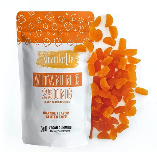 Bottle of Smart for Life Vitamin C Gummies with orange flavor