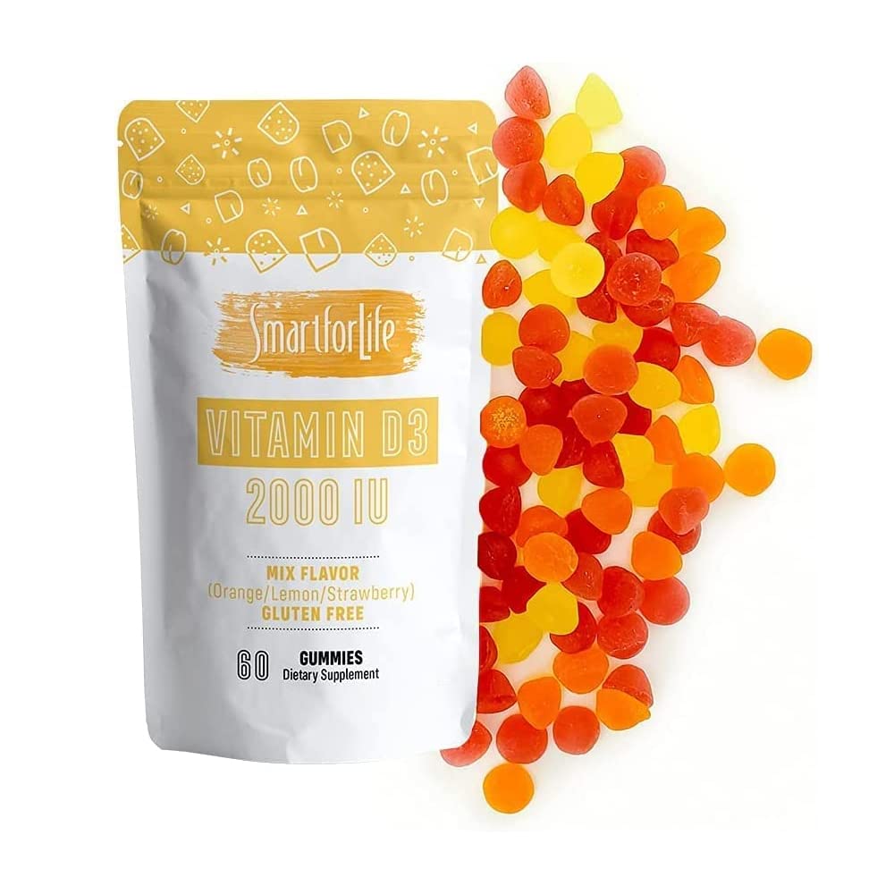 Nutrition facts panel and daily dosage information for Vitamin D3 gummies