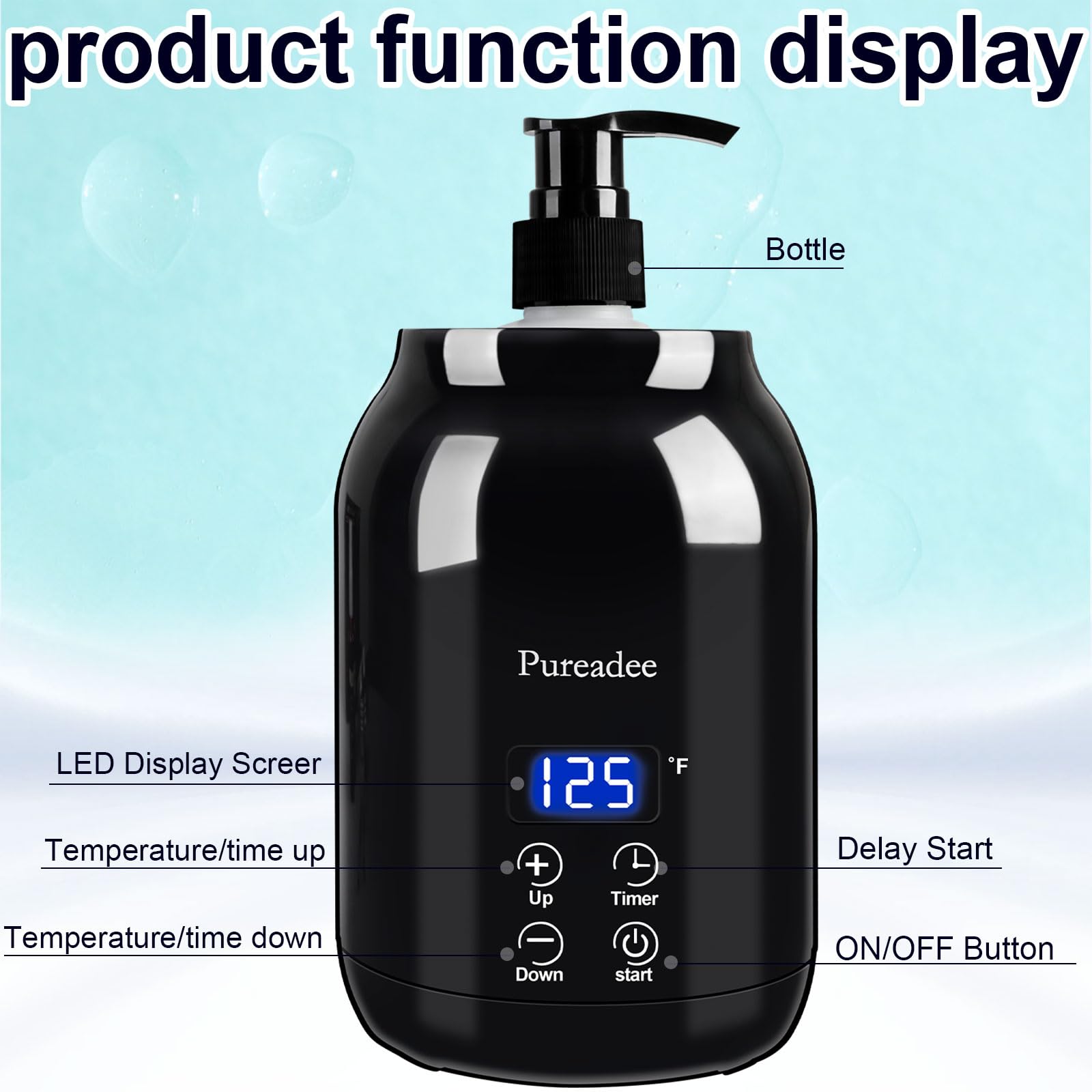 Smart LED display showing temperature and timer