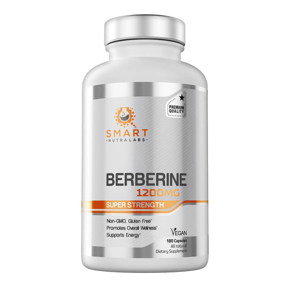 Berberine HCL 1200mg vegan capsules close-up