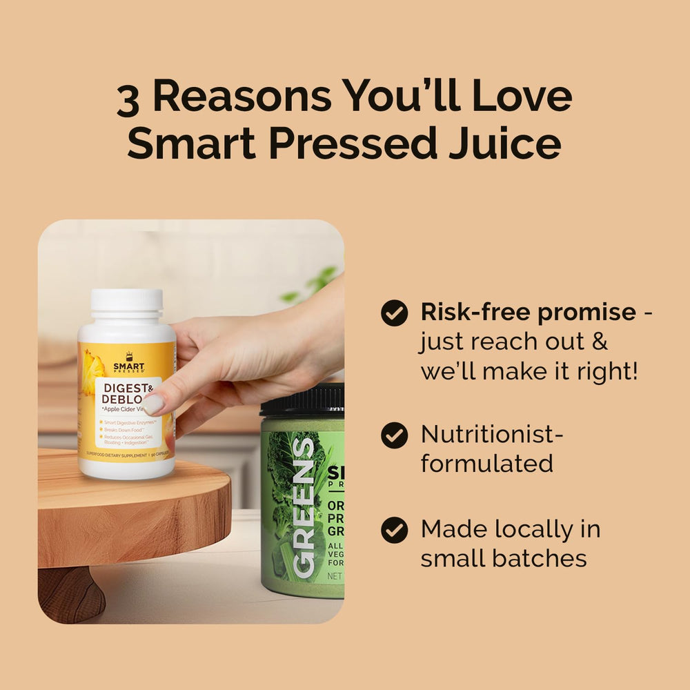 SMART Pressed papaya and pineapple representing papain and bromelain support