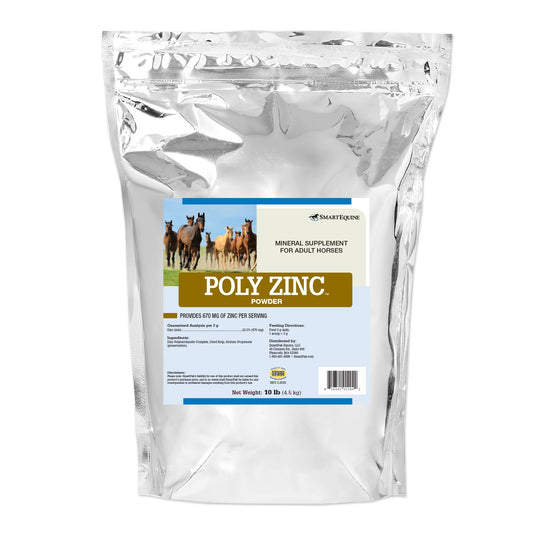 SmartEquine Poly Zinc Powder bottle with scoop
