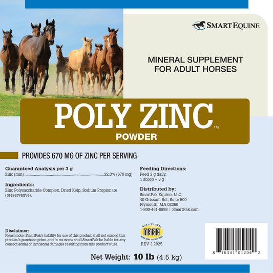 Close-up of polysaccharide zinc powder and label
