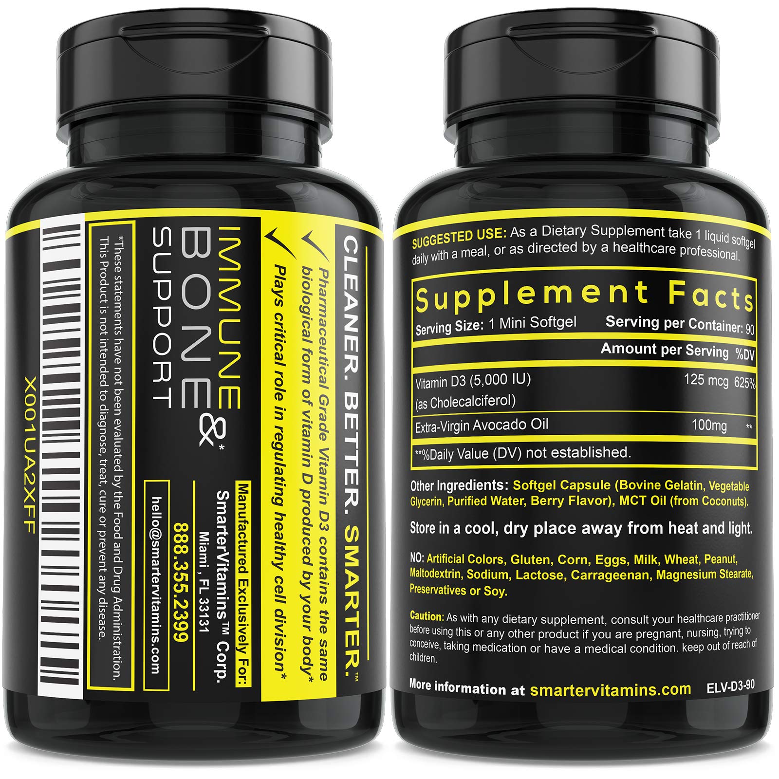 Close-up of the product label showing 5000 IU and ingredients