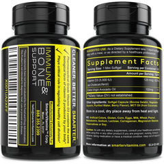 SmarterVitamins D3 label detail highlights ingredients and certifications.