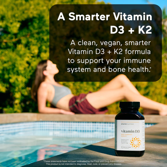 Close-up of 360 softgels in SmarterNutrition bottle