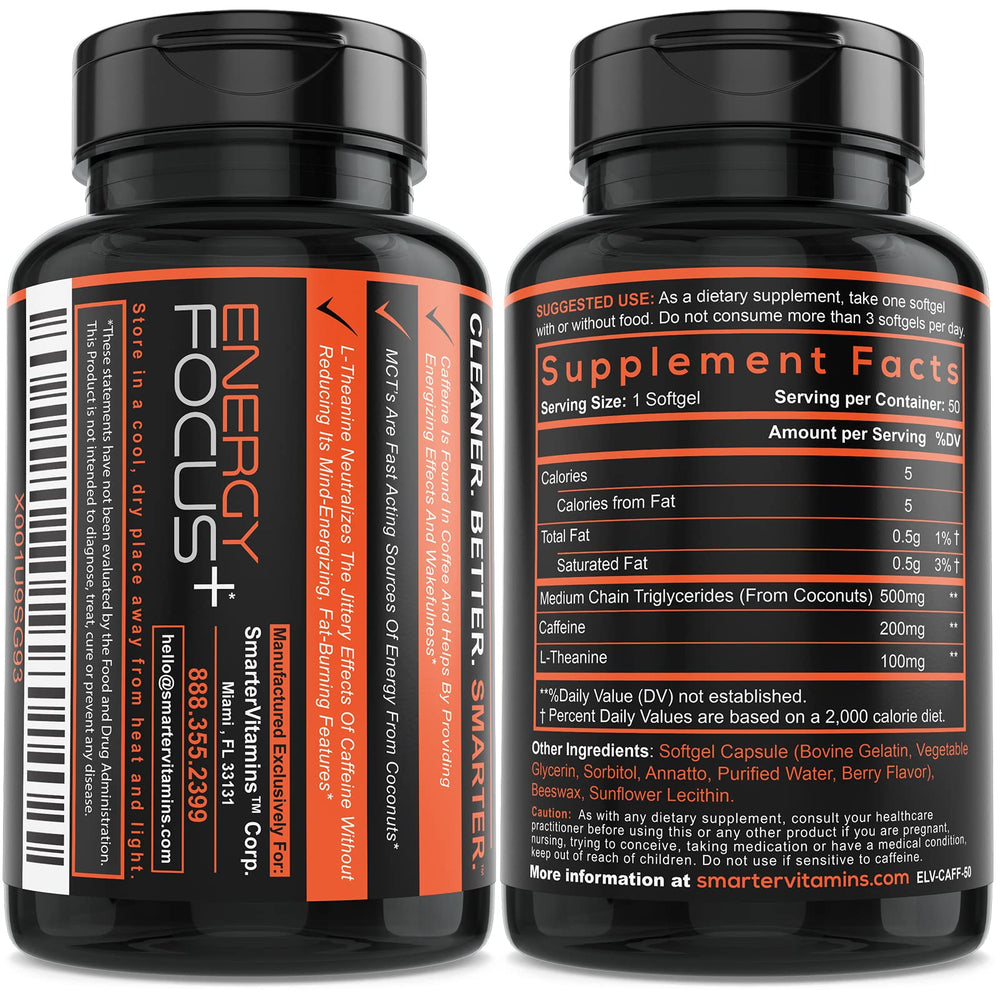Easy-to-swallow softgels for work sessions