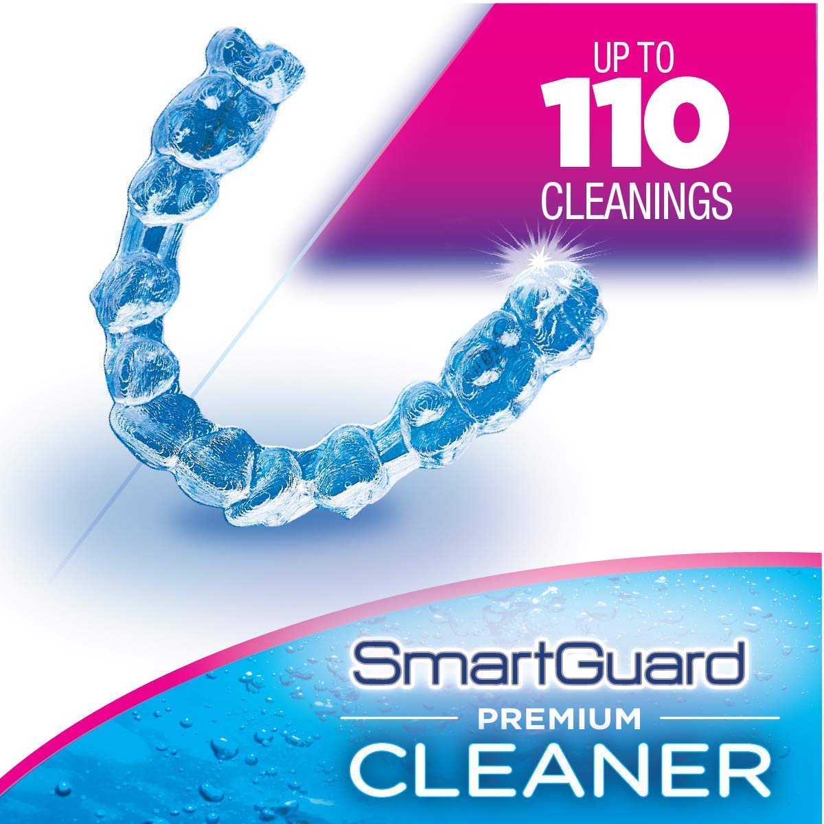 Using SmartGuard cleaner with clear braces - step 1