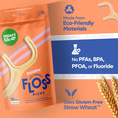 Floss pick designed for tight gaps with a strong thread