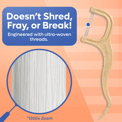 Unflavored vegan SmartLifeco floss picks