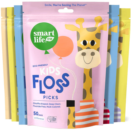 SmartLifeco biodegradable kids flossers in packaging