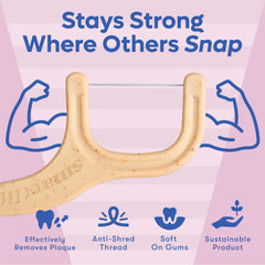 Travel-size floss picks in compact packaging