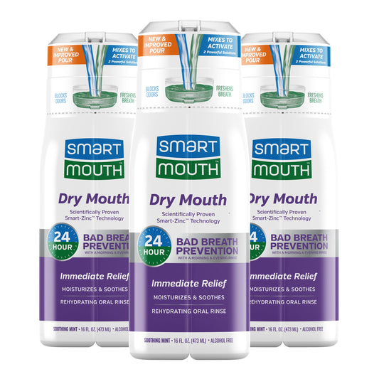 SmartMouth Activated Dry Mouth Mouthwash Mint 16 oz bottle – front view