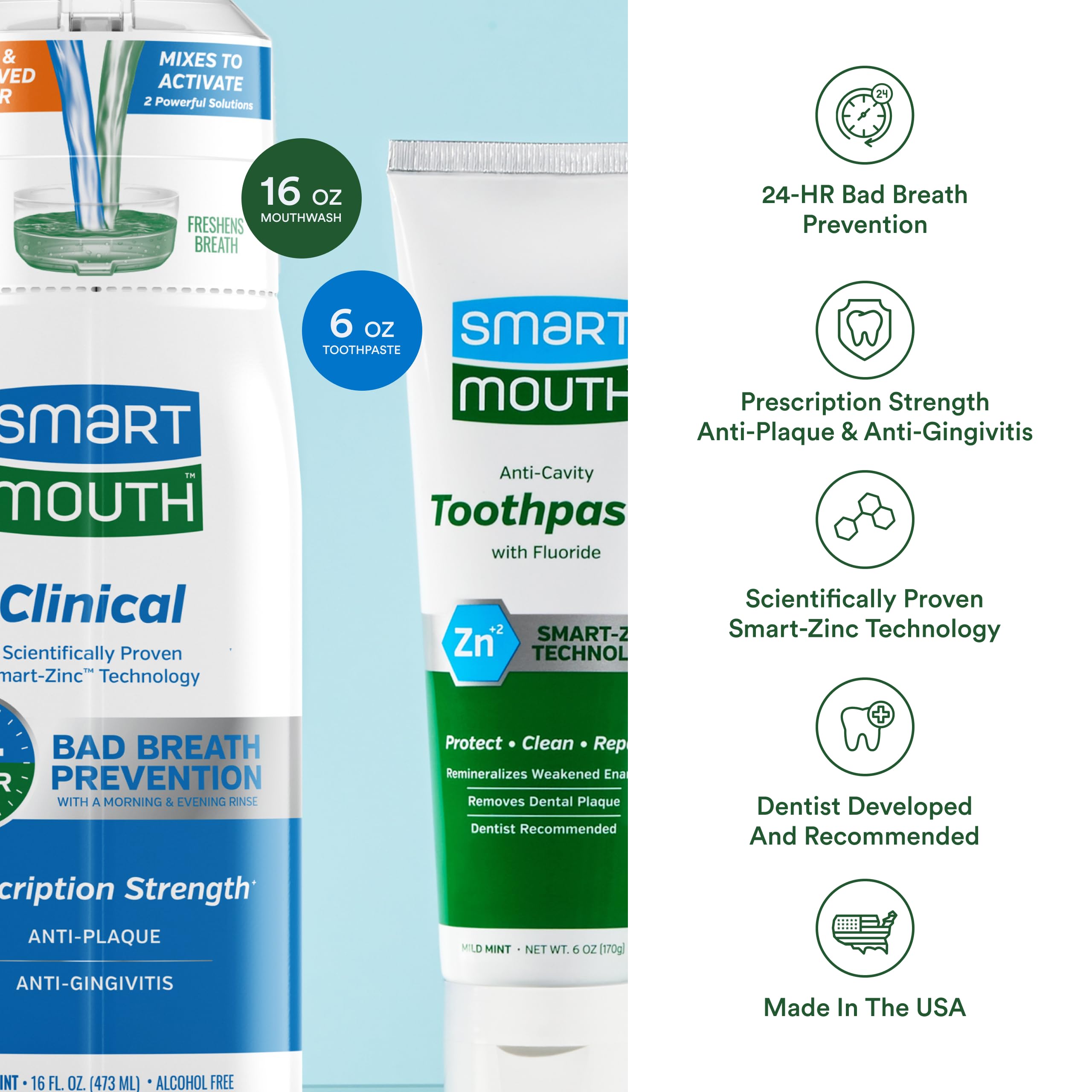 Alcohol-free mouthwash bottle