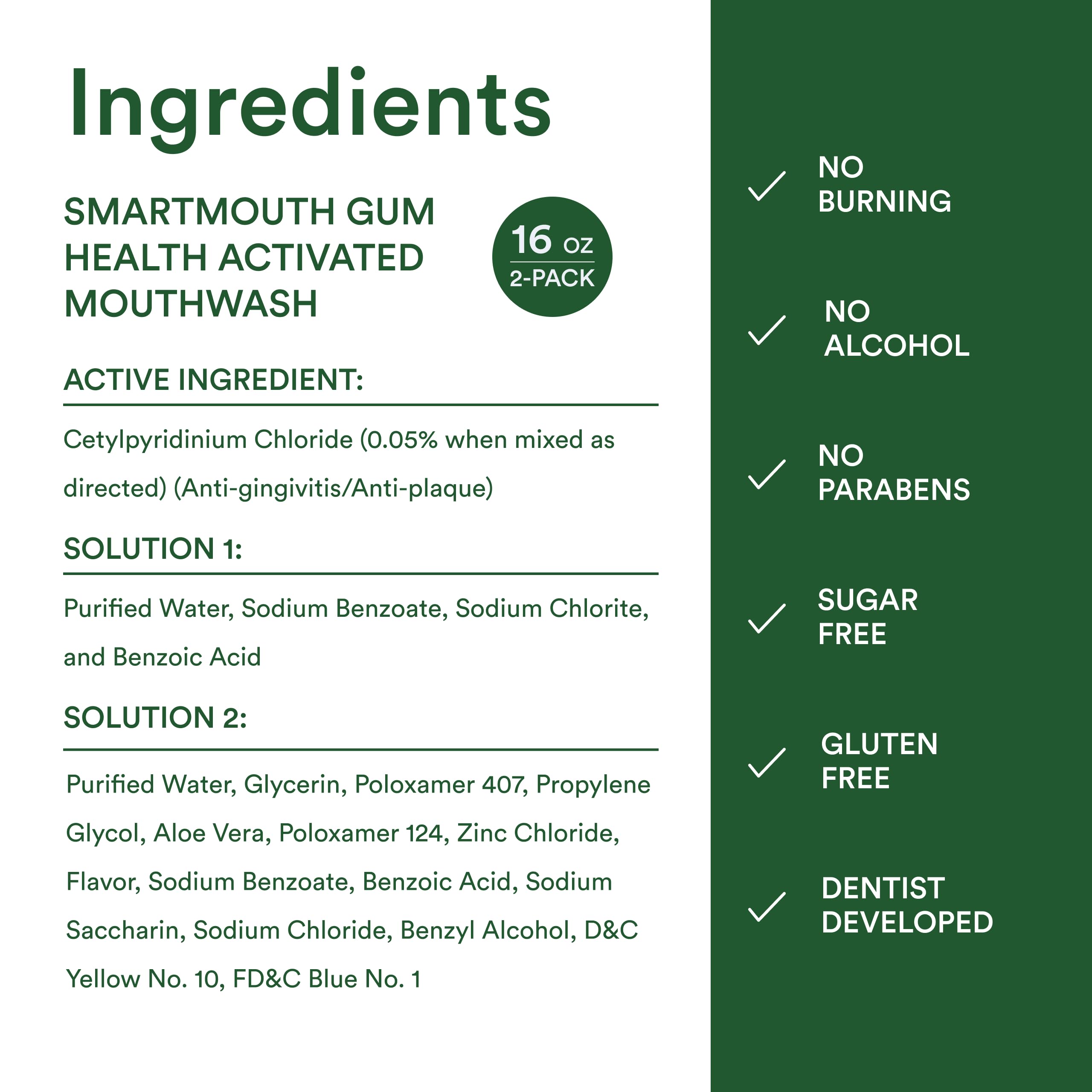 Aloe and zinc gum health infographic