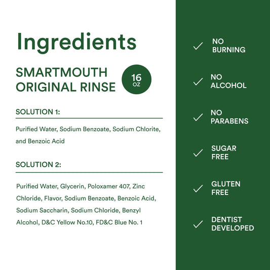 SmartMouth mint mouthwash bottle (pack of 2)