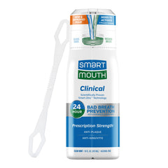 SmartMouth DDS activated clinical mouthwash bottle with mint flavor, front view