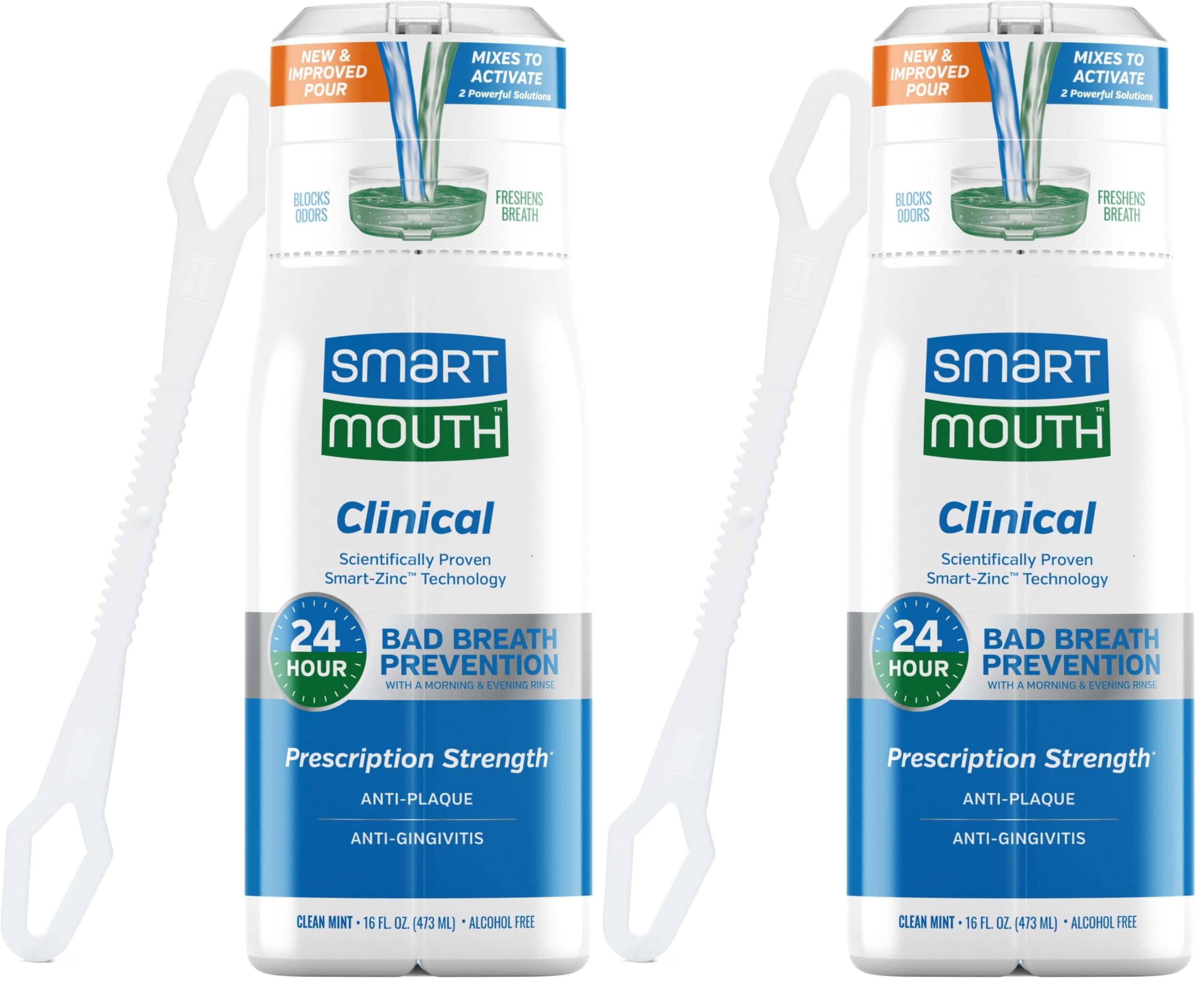 Front view of SmartMouth DDS Activated Clinical Mouthwash bottle