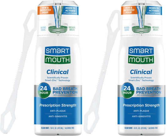 Front view of SmartMouth DDS Activated Clinical Mouthwash bottle