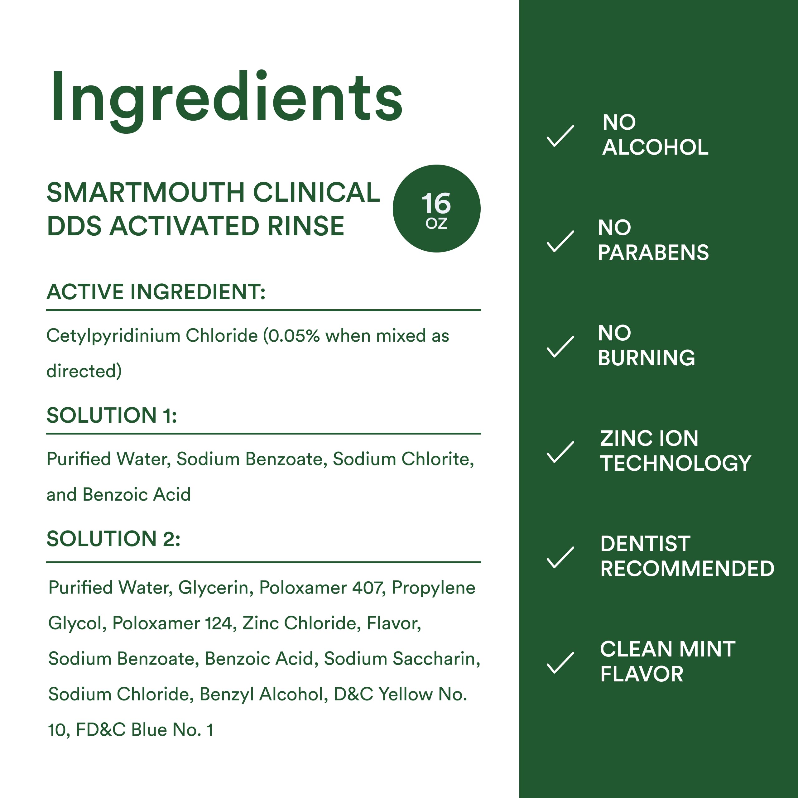 Close-up of SmartMouth label details