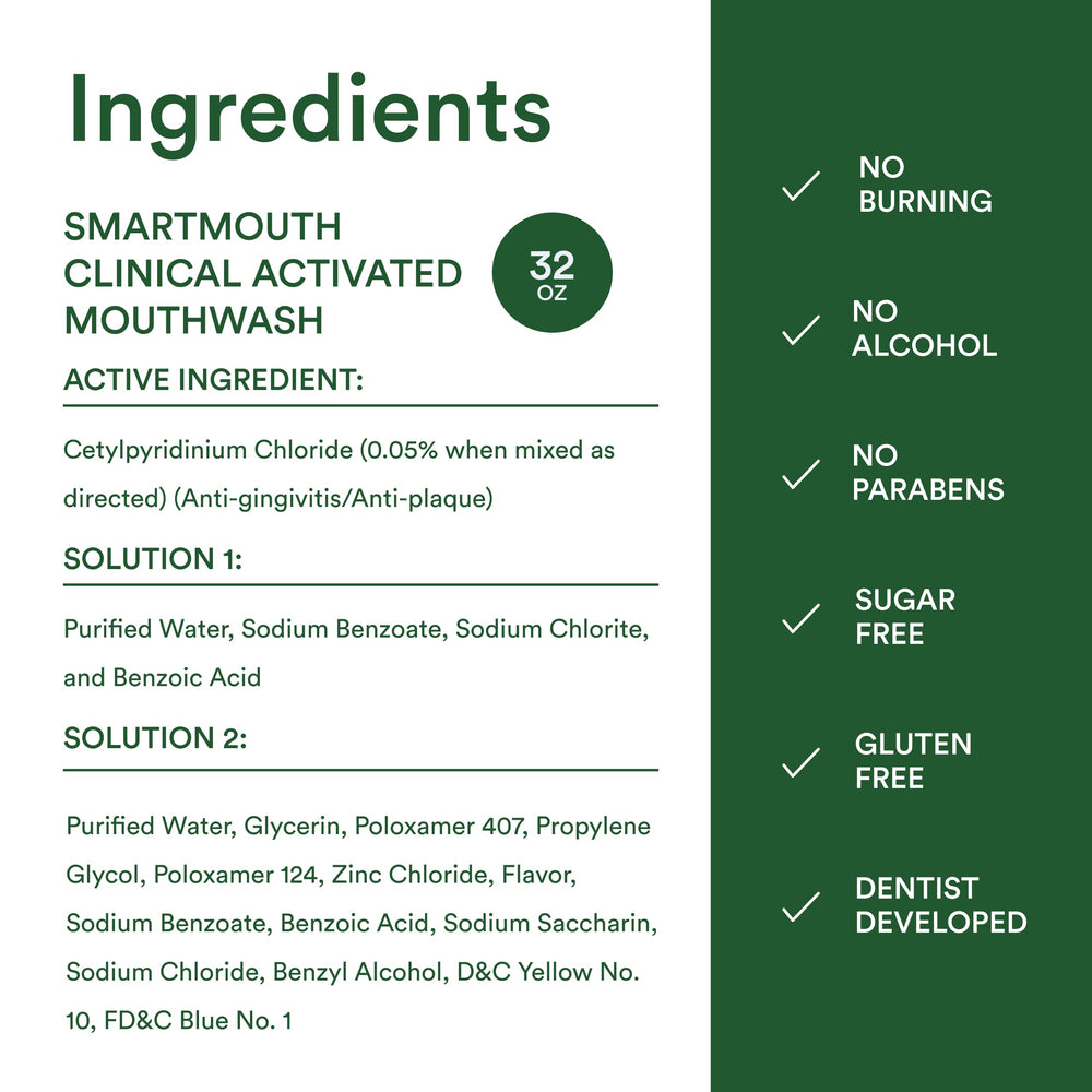 Bathroom counter setup with SmartMouth mouthwash kit