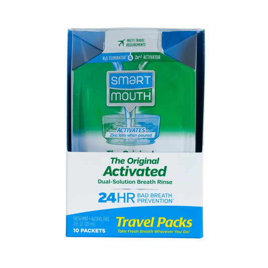 SmartMouth Mouthwash Packets Clean Mint 10 Count – front packaging
