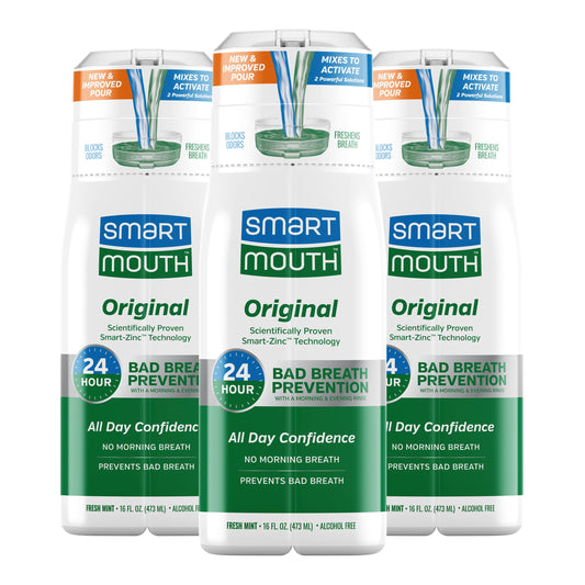 SmartMouth Original Activated Mouthwash 3-pack – front view