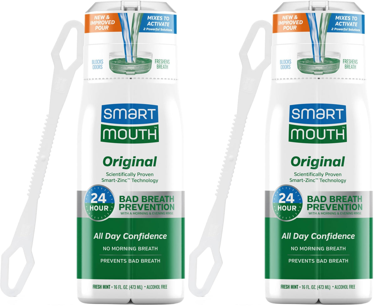 SmartMouth Original Activated Mouthwash and Tongue Cleaner packaging (pack of 2)
