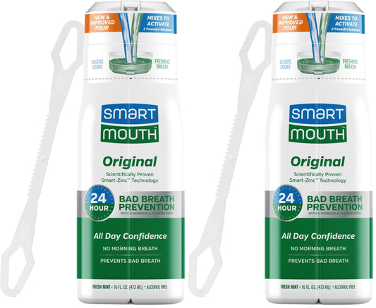 SmartMouth Original Activated Mouthwash and Tongue Cleaner packaging (pack of 2)
