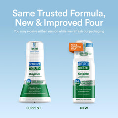 Per-pack information label on SmartMouth packaging