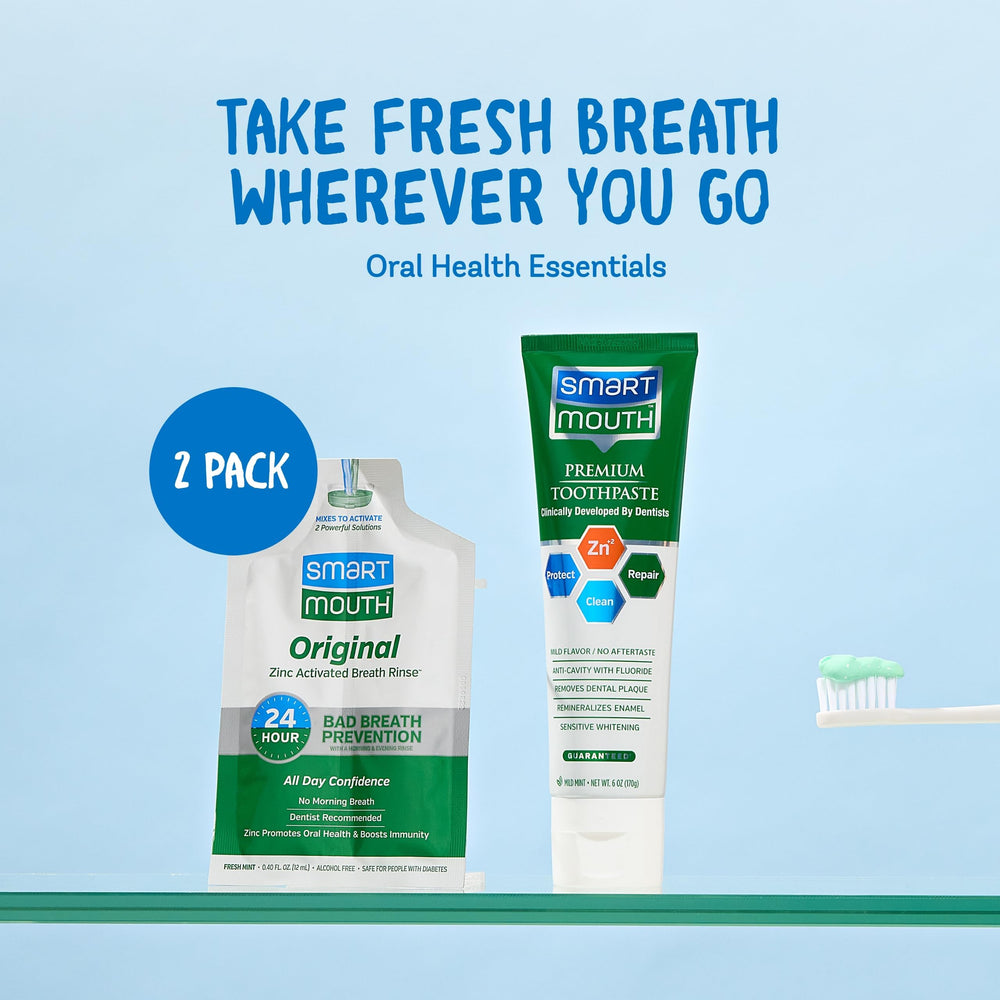 SmartMouth Premium Zinc Ion Toothpaste tube with label