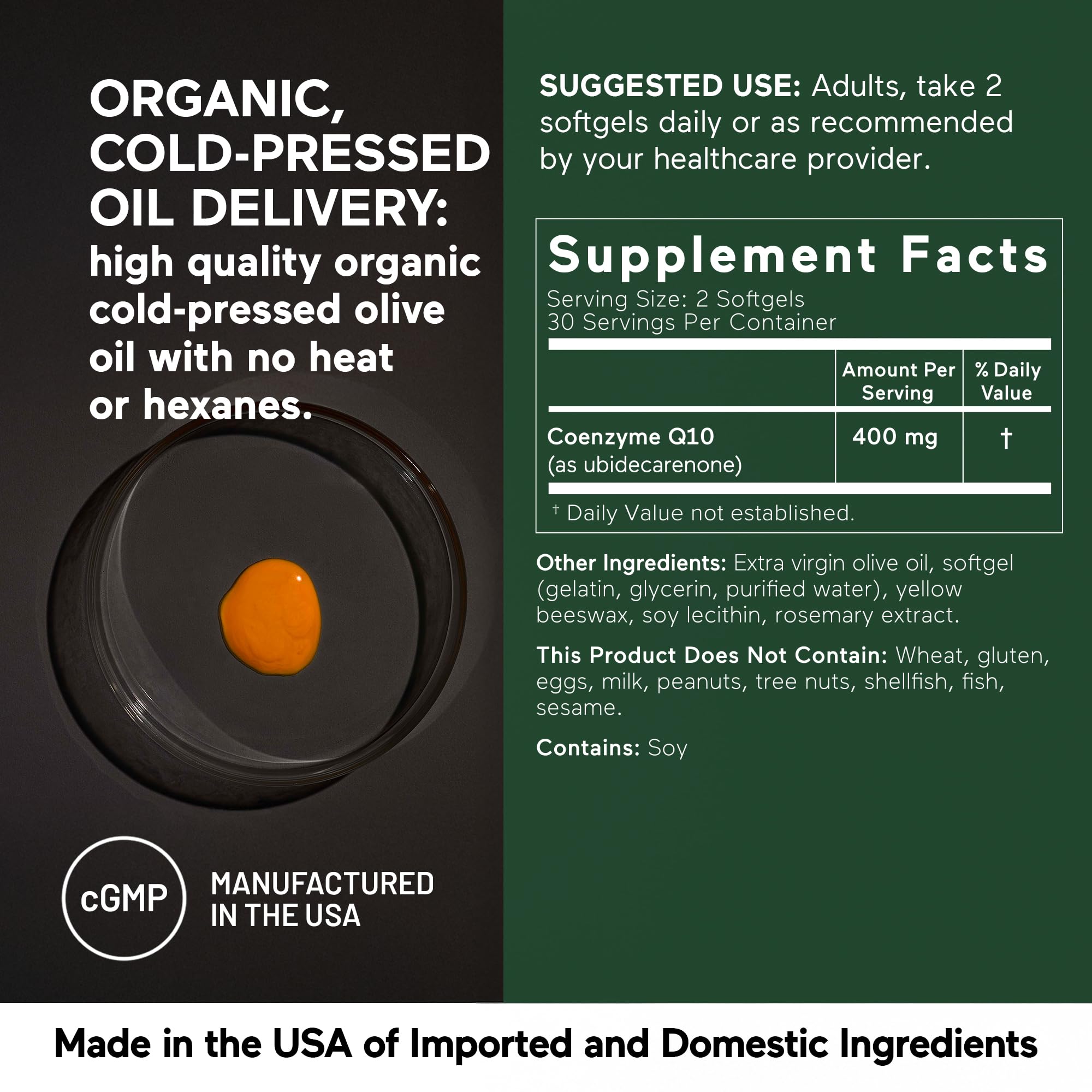 Concept image of heart health and cellular energy with CoQ10