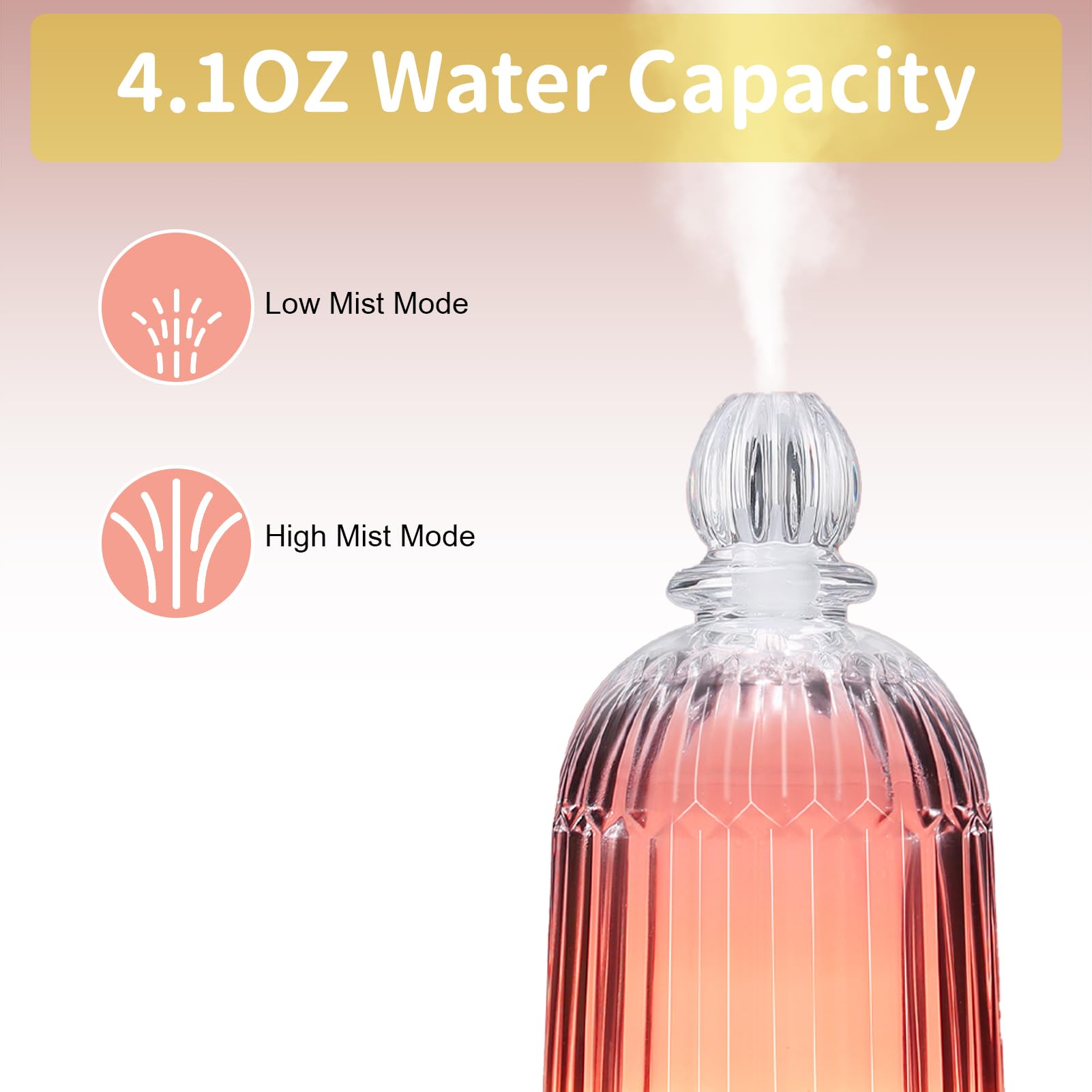 Whisper-quiet ultrasonic diffuser in a bedroom setting