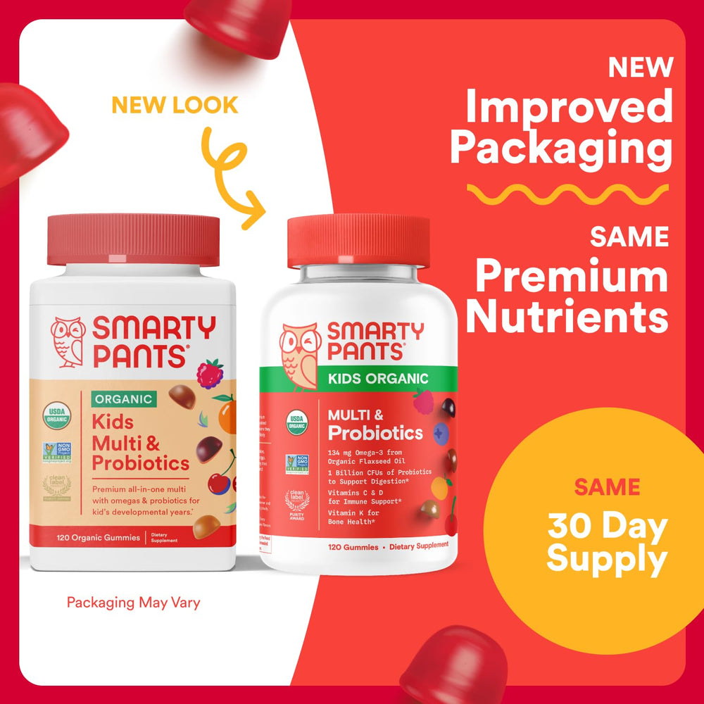 Ingredients list for SmartyPants Organic Kids Multivitamin Gummies