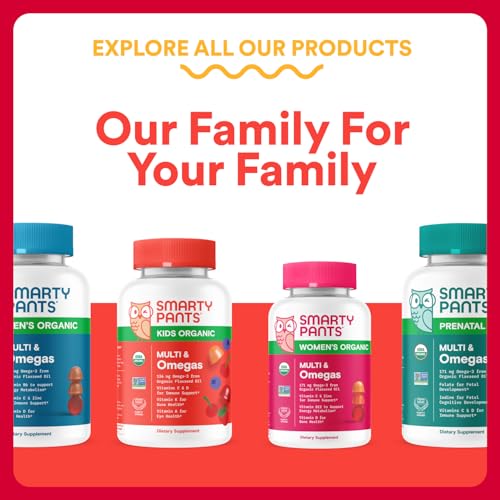 Box and packaging of SmartyPants Organic Kids Multivitamin Gummies