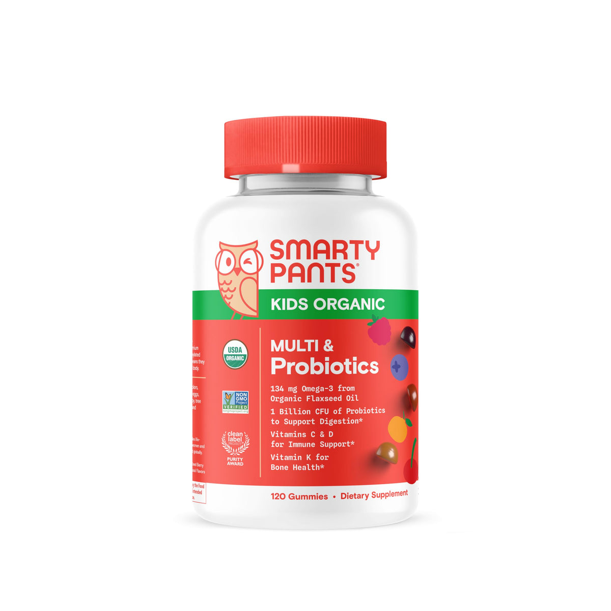Packaging variations of SmartyPants Organic Kids Multivitamin Gummies
