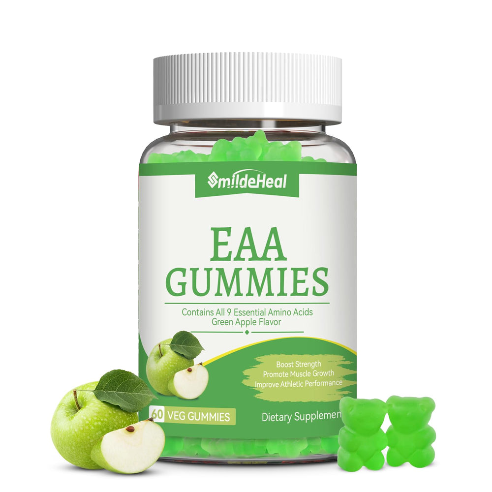 SmideHeal EAA Gummies Apple Flavor bottle – front view