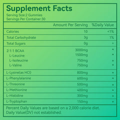 SmideHeal EAA Gummies bottle back Apple Flavor showing label