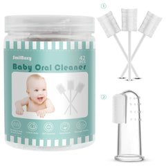 SmilBoxy 42-piece baby tongue cleaner kit with box