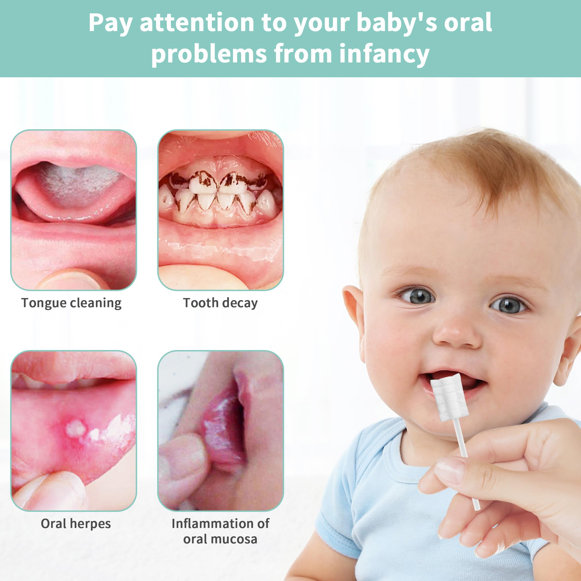 Absorbent gauze oral cleaner for babies