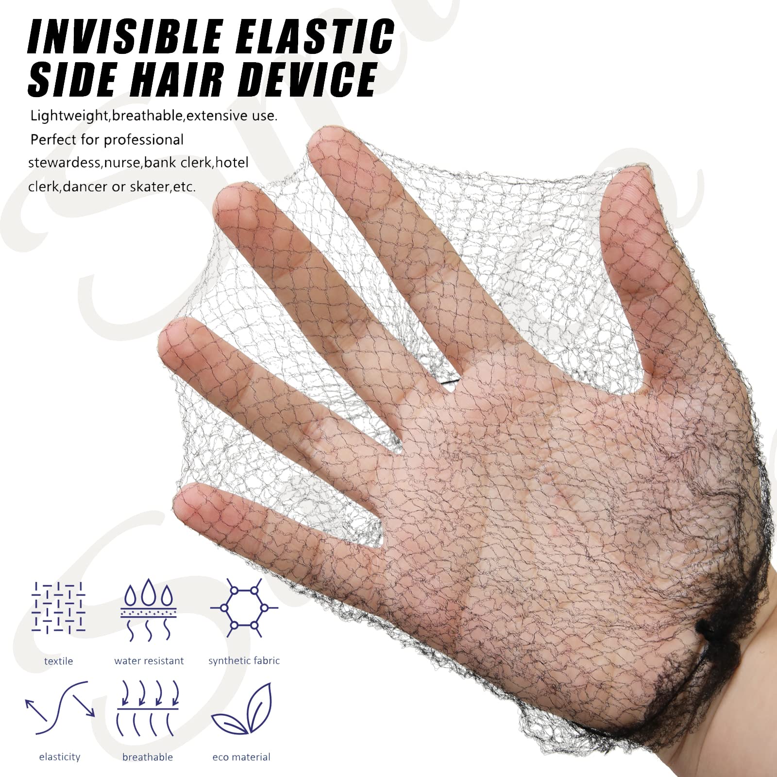 Smilco U-shaped pins included with hair nets kit