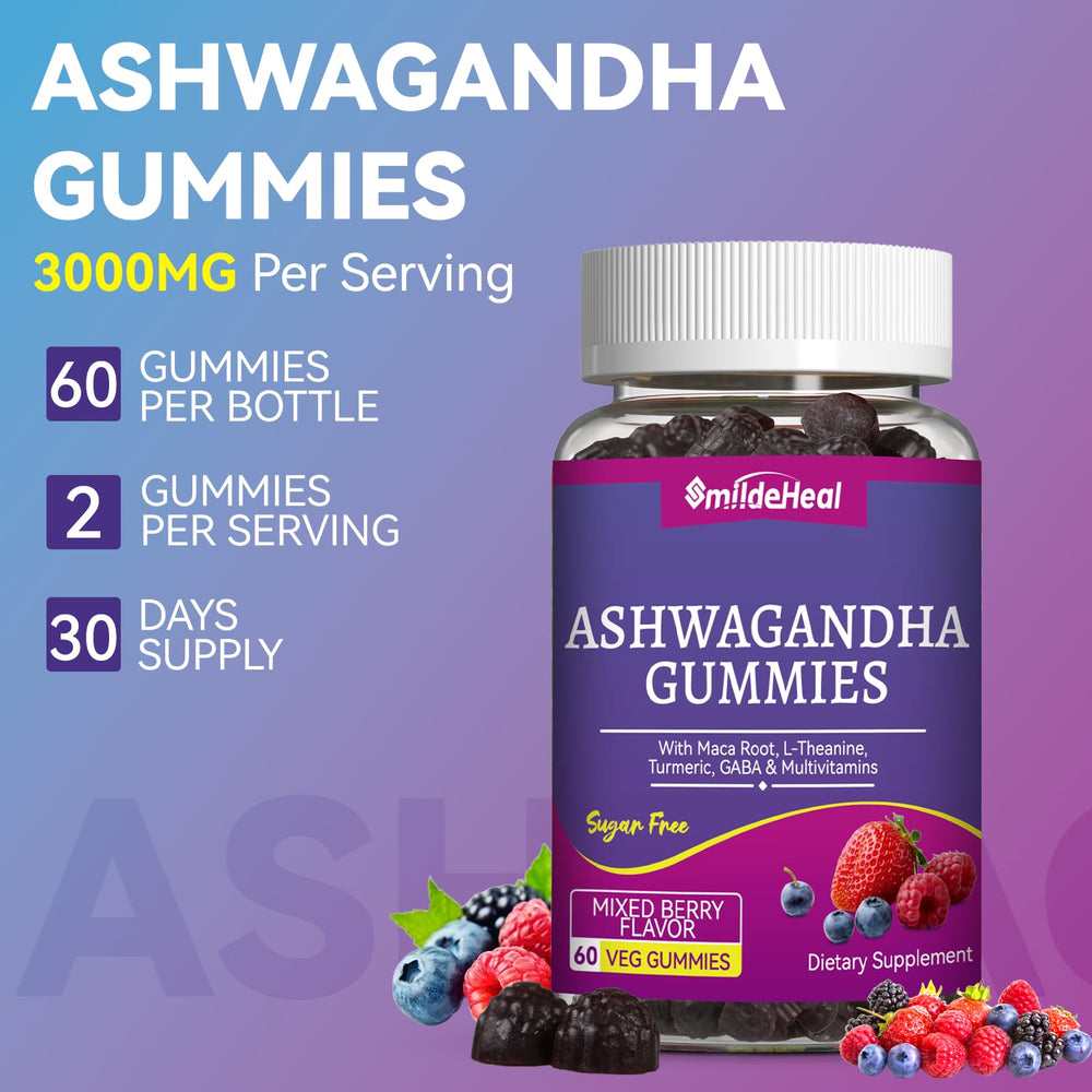 Nutritional information for SmildeHeal Ashwagandha Gummies