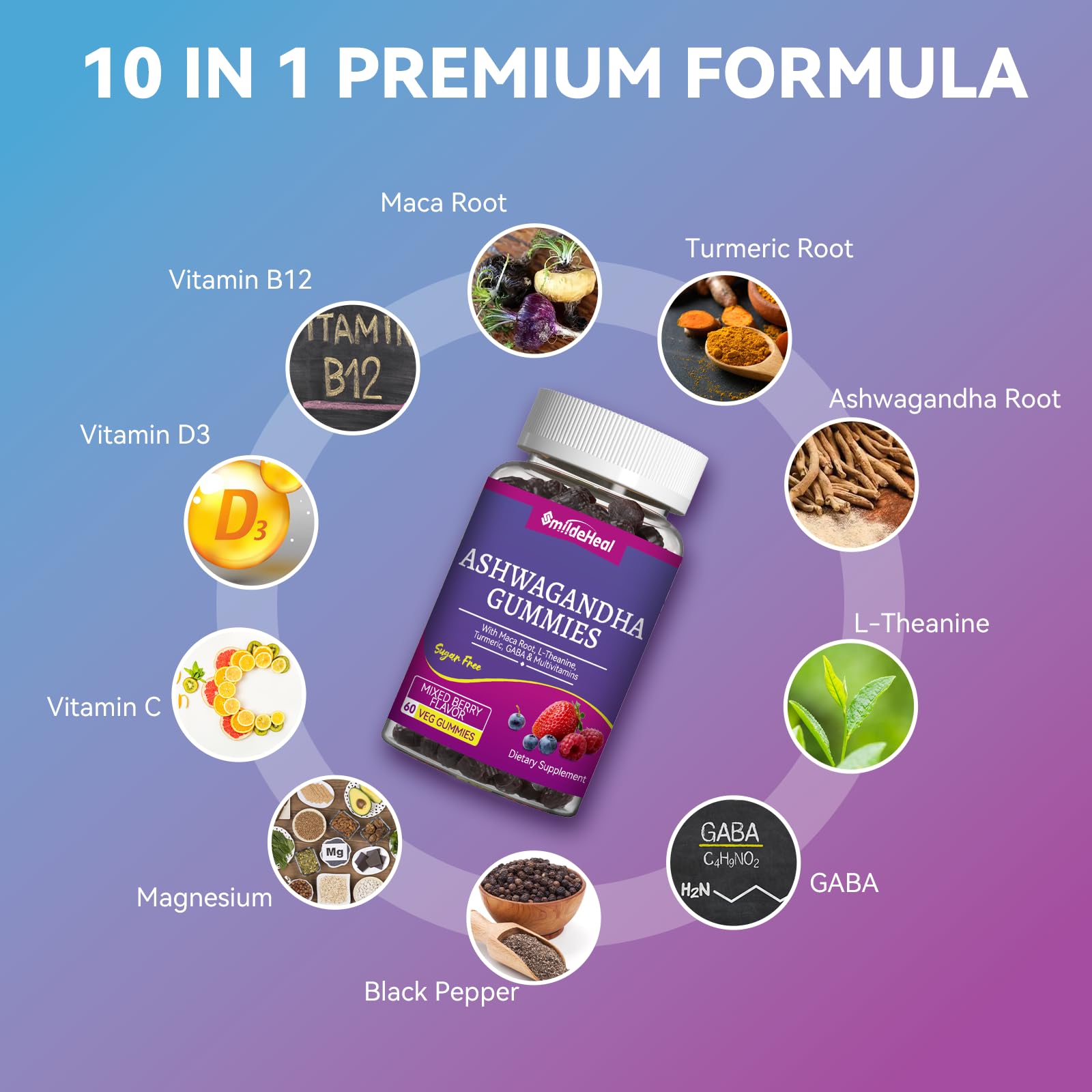 Vegan, gluten-free, non-GMO certification icons on packaging