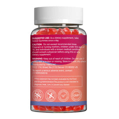 Close-up of peach-flavored biotin gummy for hair growth