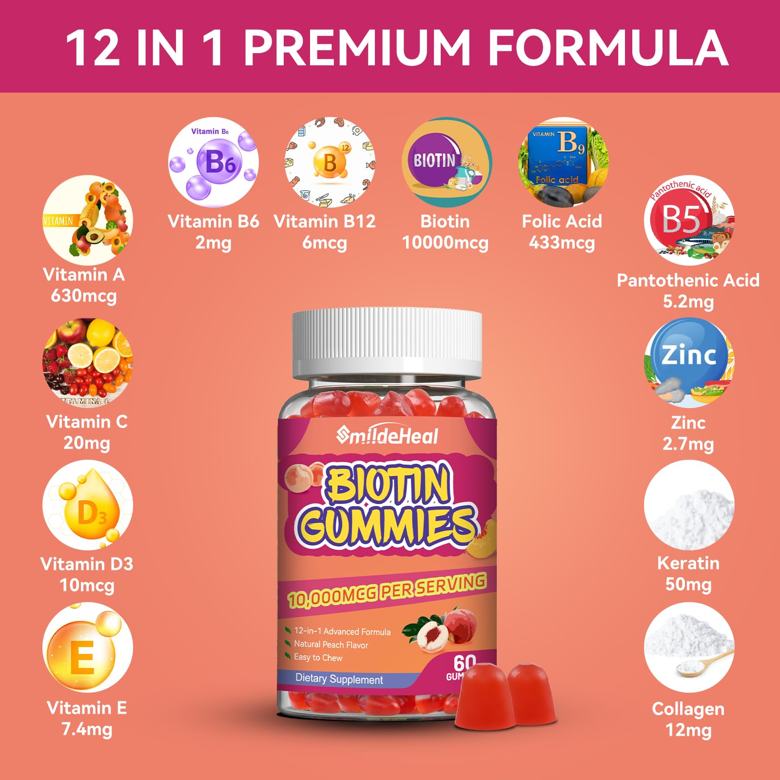 Healthy hair growth concept with hair strands illustration