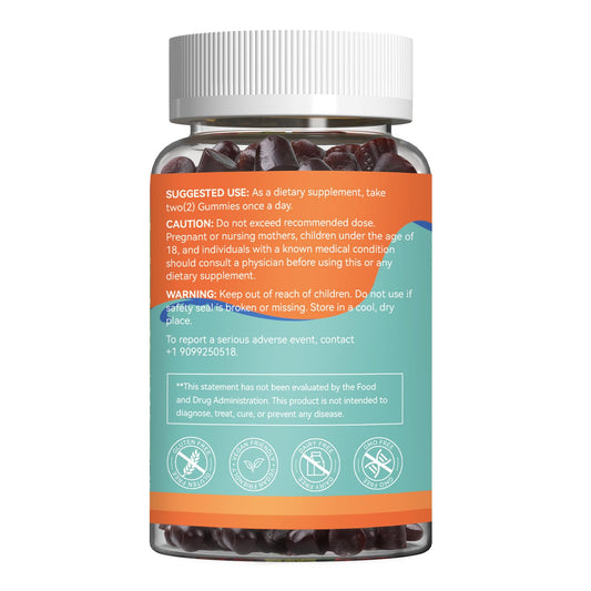 SmildeHeal Cinnamon Gummies bottle label close-up