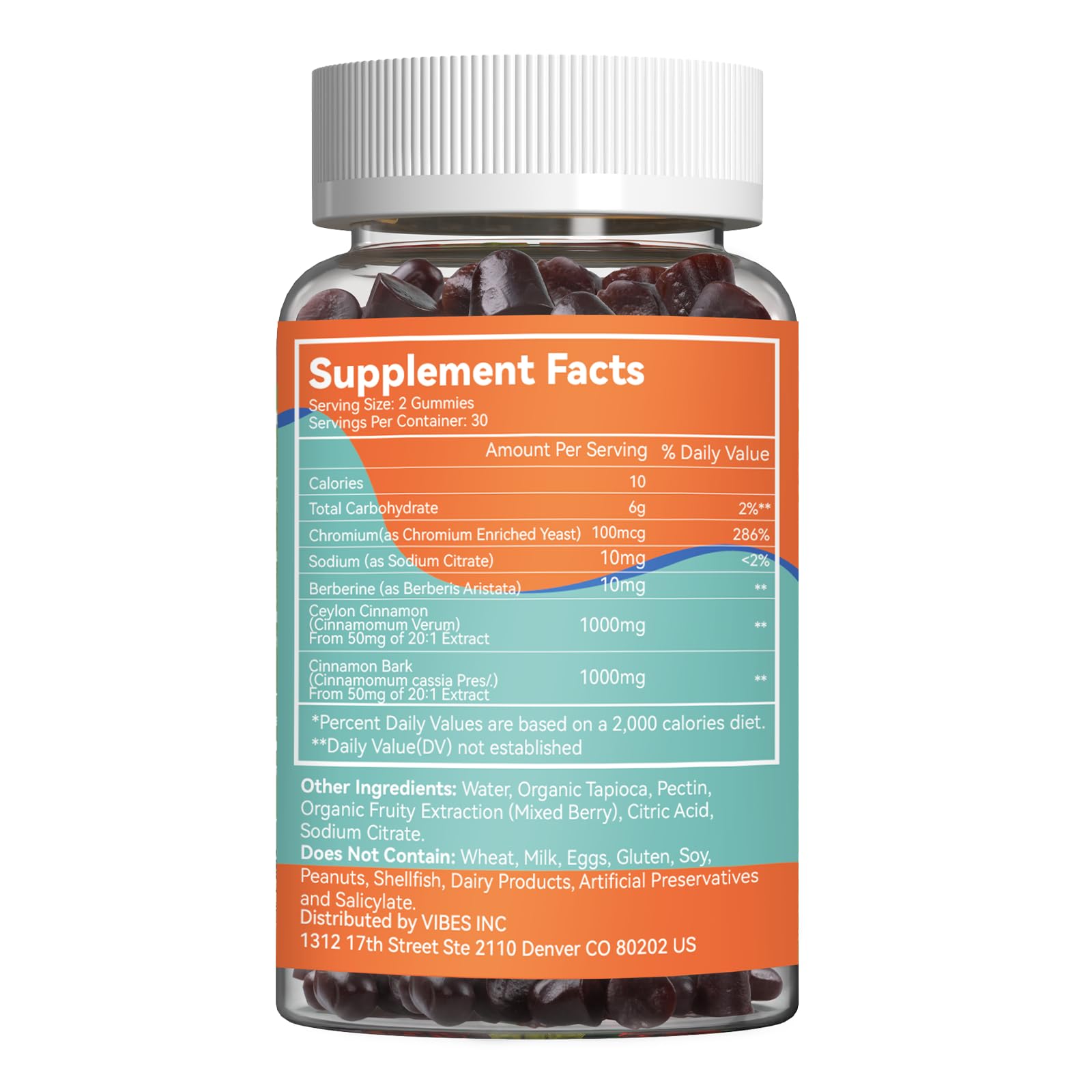 Close-up of cinnamon gummies showing texture and color